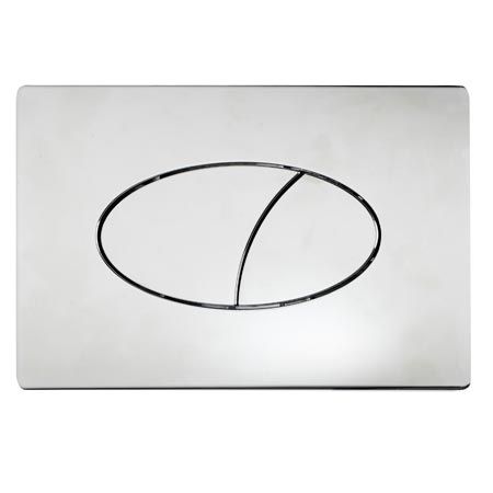 Tavistock Ellipse Chrome Dual Flush Plate - TR9004 - TAP 'N' SHOWER