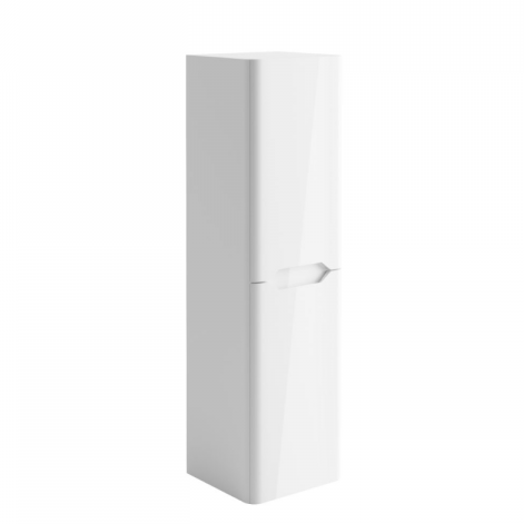 Scudo Ella Wall Mounted Tall Boy Unit 350mm x 1400mm x 330mm - White - ELLA - TALLBOY - WHITE - TAP 'N' SHOWER