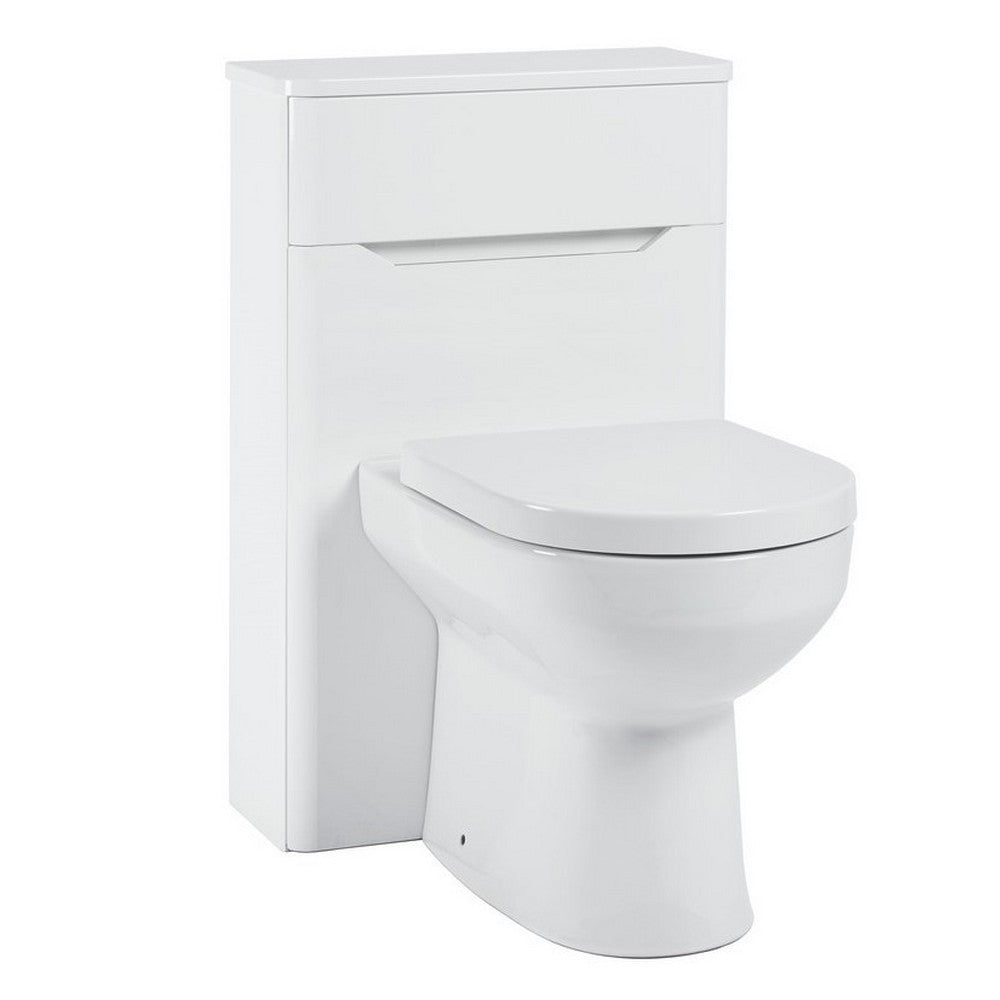 Scudo Ella Floorstanding WC Unit 500mm - White - ELLA - WCUNIT - WHITE - TAP 'N' SHOWER