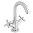 Vado Elements Single Taphole Basin Mixer Tap chrome finish with dual cross handles