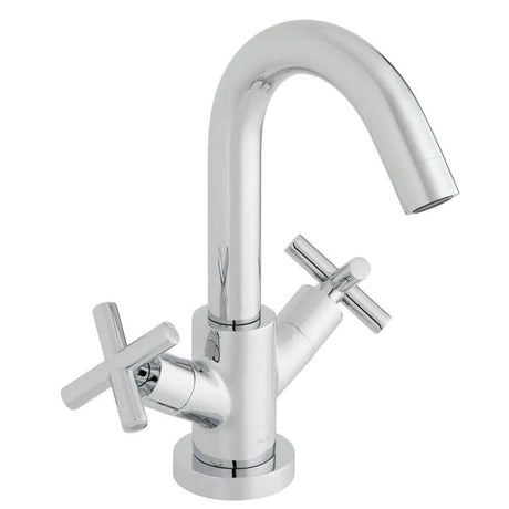 Vado Elements Single Taphole Basin Mixer Tap chrome finish with dual cross handles