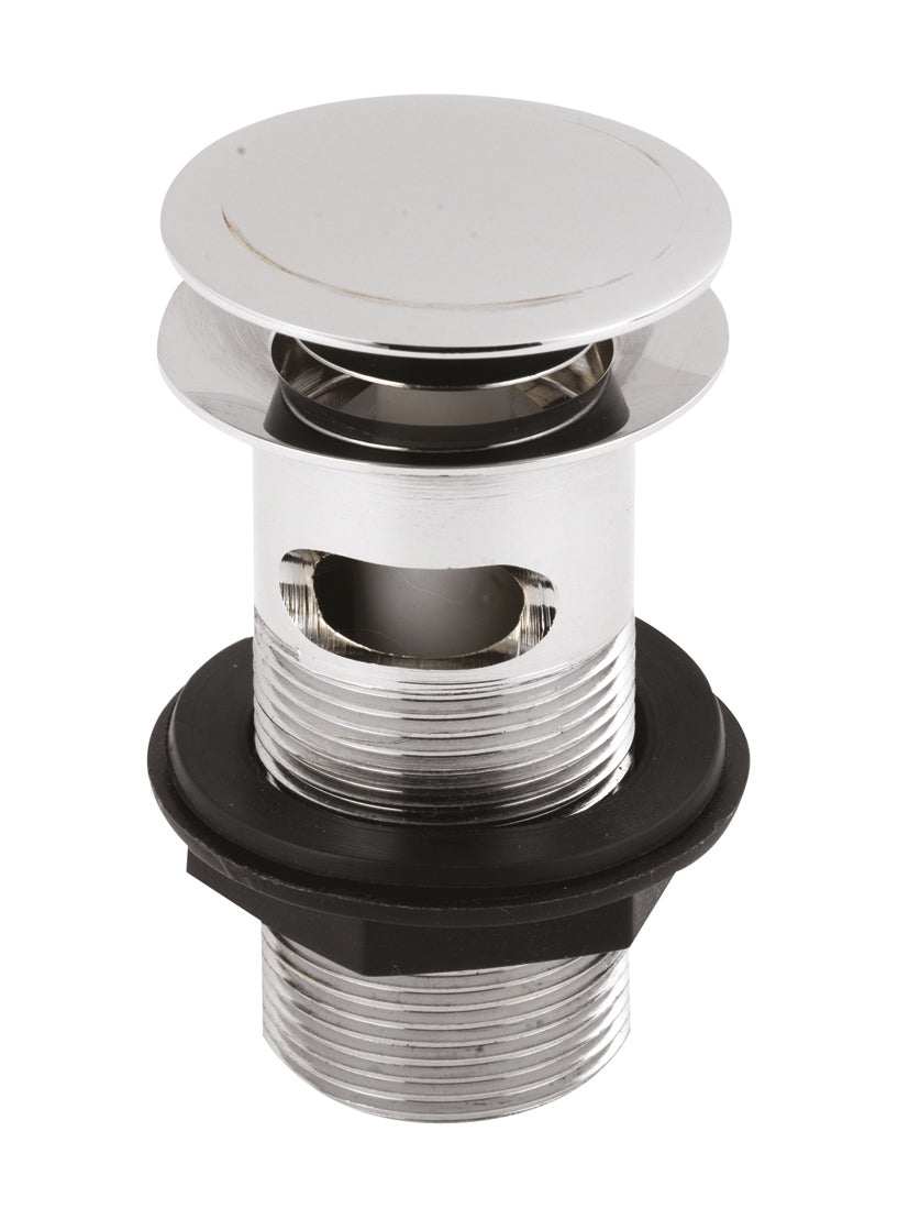 Nuie Chrome Push Button Basin Waste - Slotted - ER07