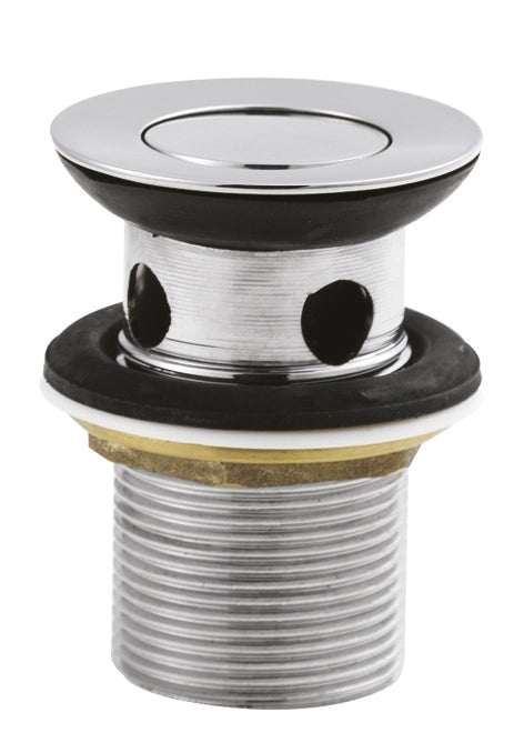 Nuie Stainless Steel Flip Top Basin Waste Chrome - Slotted - ER08