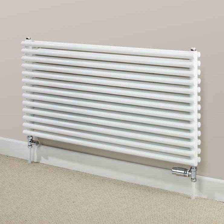 Supplies4Heat Chaucer 538mm Height x 1220mm Width White Single Horizontal Radiator - CHAU531216SHW