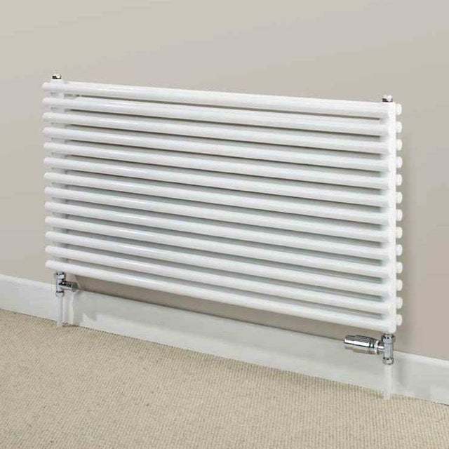 Supplies4Heat Chaucer 538mm Height x 1220mm Width White Single Horizontal Radiator - CHAU531216SHW
