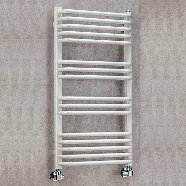 Supplies4Heat Apsley 900mm Height x 500mm Width White Heated Towel Rail - APSL905016W - TAP 'N' SHOWER