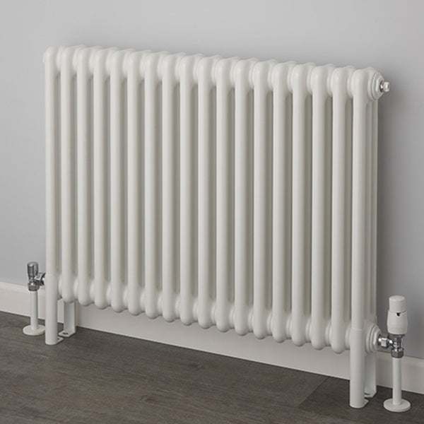 Supplies4Heat Cornel 750mm Height x 519mm Width White Horizontal 3 Column Radiator - CORN3C755111HW