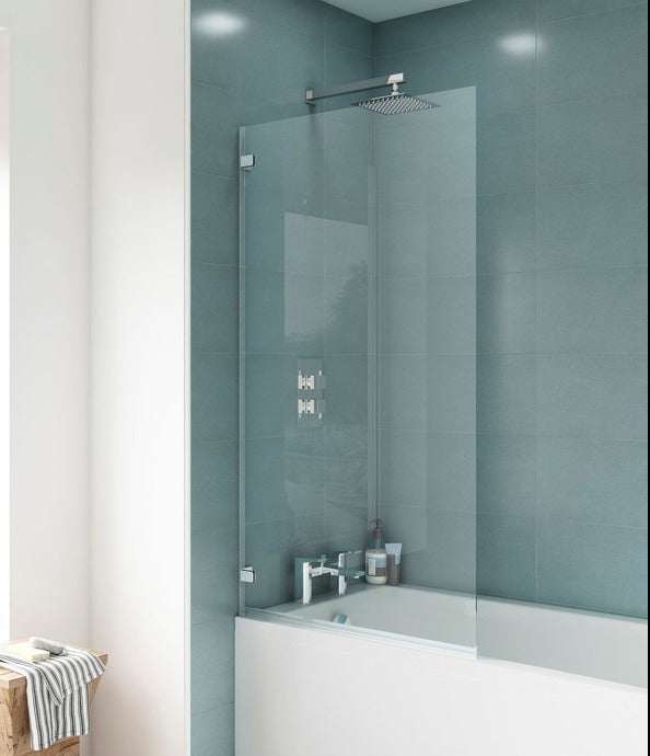 Nuie Ella Screens Satin Chrome Contemporary Square Bath Screen - ERSSQ