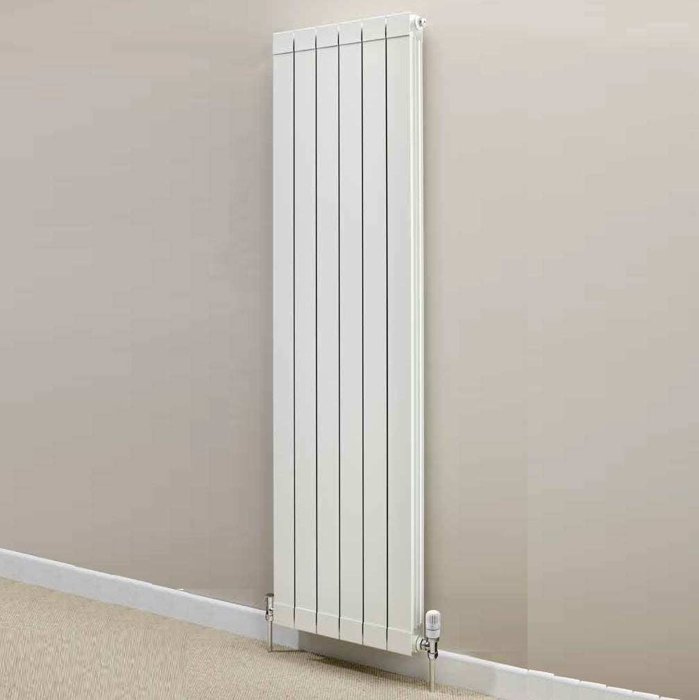 Supplies4Heat Saxon 1446mm Height x 508mm Width White Vertical Aluminium Radiator - SAXO145006V