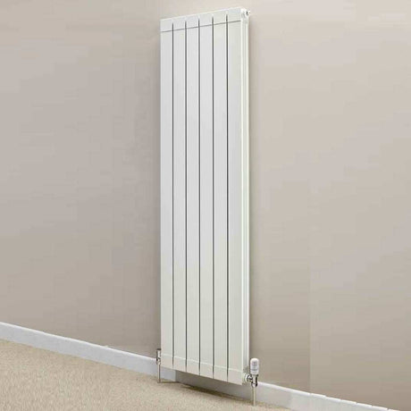 Supplies4Heat Saxon 1446mm Height x 508mm Width White Vertical Aluminium Radiator - SAXO145006V