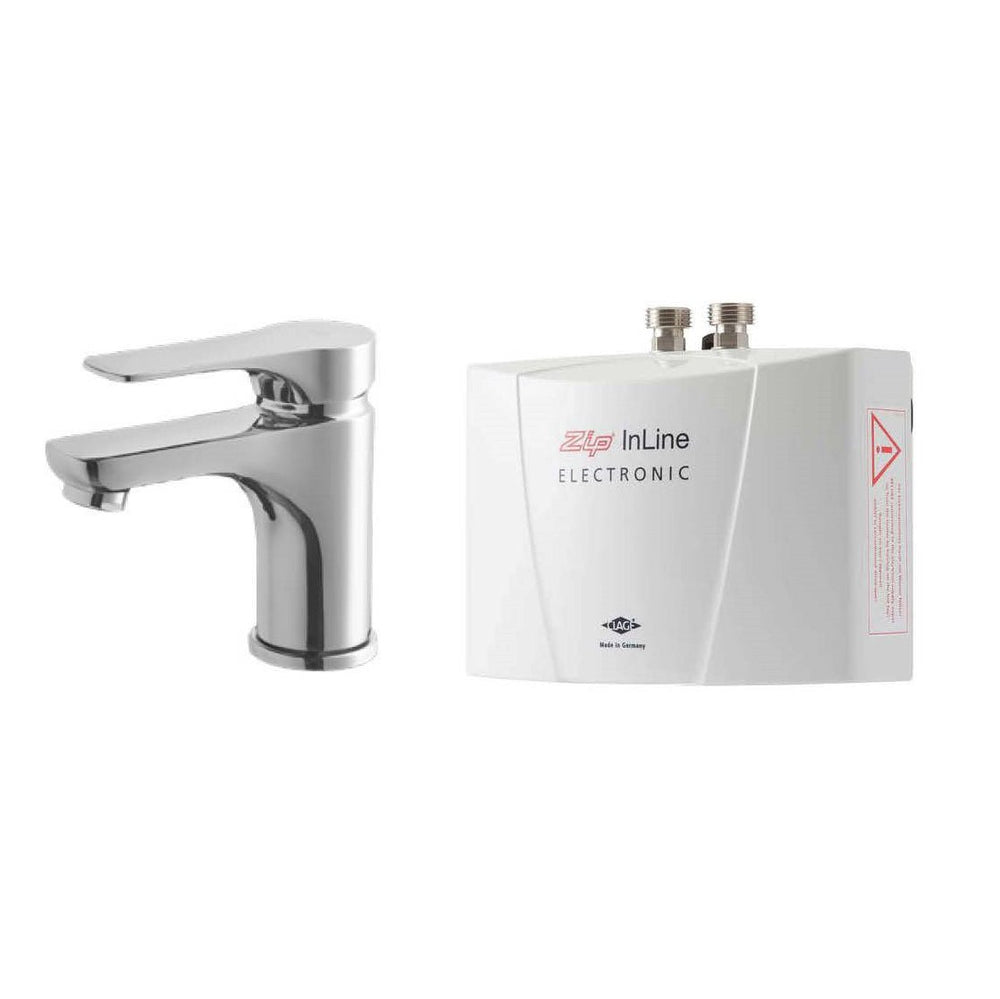 Zip Water InLine Hot Water Handwash Kit 3KW with Mixer Tap - White - ES3/MT - TAP 'N' SHOWER