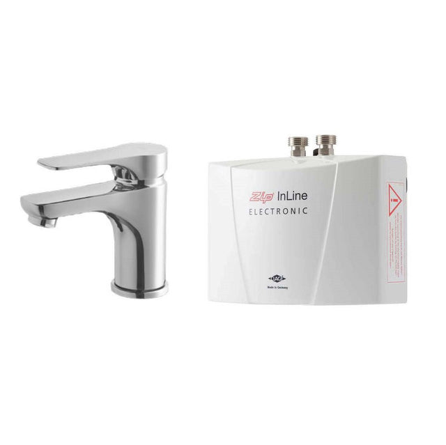 Zip Water InLine Hot Water Handwash Kit 3KW with Mixer Tap - White - ES3/MT - TAP 'N' SHOWER