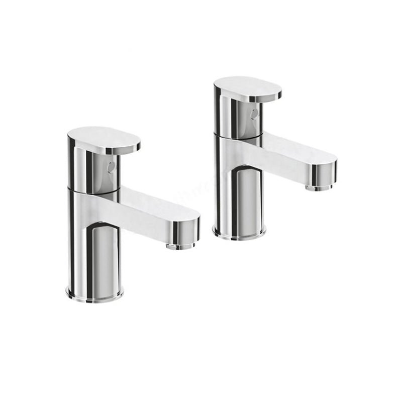 Oakham Osmore Basin Pillar Tap Pair - Chrome - TAP 'N' SHOWER