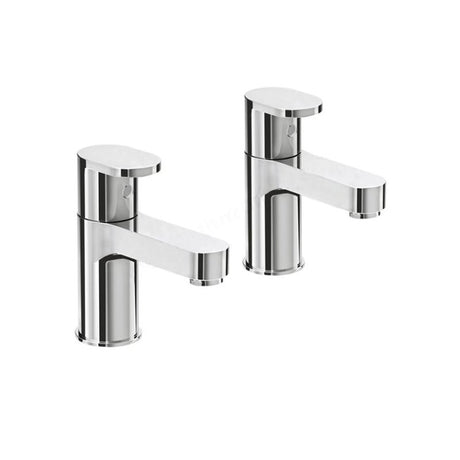 Oakham Osmore Basin Pillar Tap Pair - Chrome - TAP 'N' SHOWER