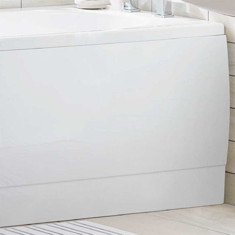 TNS OCEAN End Straight Bath Panel, 700mm Wide, White