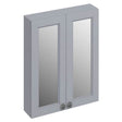 Burlington Grey 2 Door Mirror Cabinet 600mm - F6MG - TAP 'N' SHOWER