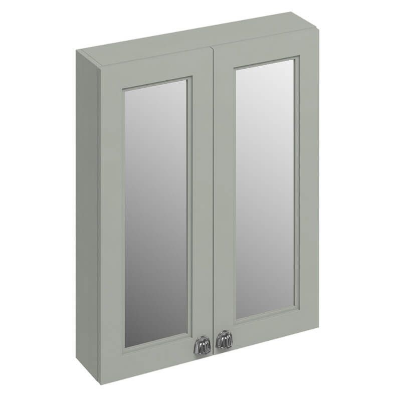 Burlington Olive 2 Door Mirror Cabinet 600mm - F6MO - TAP 'N' SHOWER
