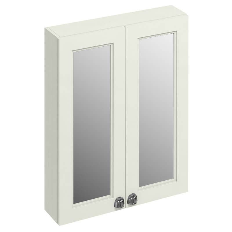 Burlington Sand 2 Door Mirror Cabinet 600mm - F6MS - TAP 'N' SHOWER