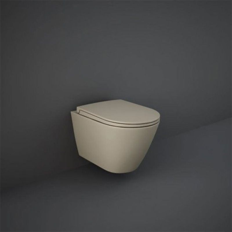 RAK Feeling Soft Close matt cappuccino wall-mounted toilet with soft-close seat and cover