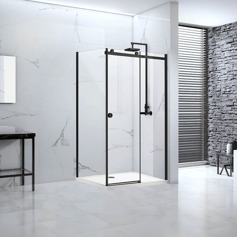 Frontline Aquaglass Sphere 1400mm Sliding Shower Door - Clear - BENDY - D9153 - 14 - TAP 'N' SHOWER