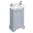 Burlington Grey Freestanding Cloakroom 1 Door Vanity Unit ONLY 510mm - FC11G - TAP 'N' SHOWER