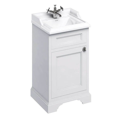 Burlington Matt White Freestanding 1 Door Vanity Unit ONLY 500mm - FC8W - TAP 'N' SHOWER