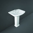 Rak Washington Basin 1 Tap Hole 650mm - White - WAS65BS1 - TAP 'N' SHOWER