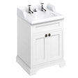 Burlington Matt White Freestanding 2 Door Vanity Unit ONLY 650mm - FF8W - TAP 'N' SHOWER