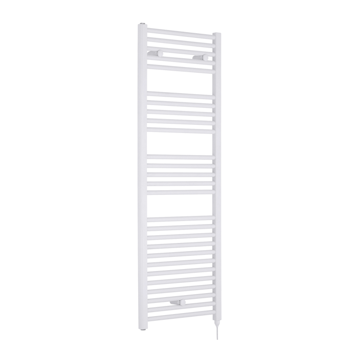 Nuie Heated Electric Towel Rail 1375mm High x 480mm Wide  - White - MTY158