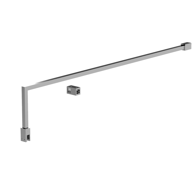 Nuie Polished Chrome Contemporary Wetroom Screen Support Arm - FIX023 - TAP 'N' SHOWER