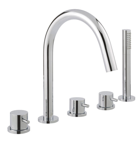 JTP Florence 5 Hole Bath Shower Mixer - Chrome - 55277