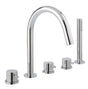 JTP Florence 5 Hole Bath Shower Mixer - Chrome - 55277