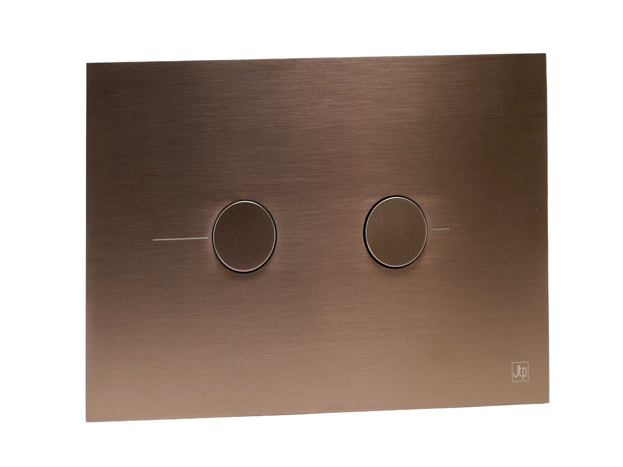 JTP Metal Pneumatic Flush Plate - Brushed Bronze - FPBRZ - TAP 'N' SHOWER