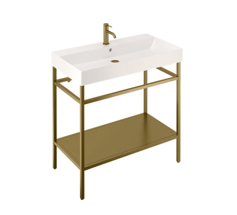 Britton Frame Stand For Basin 850mm - Brushed Brass - FRAME203 - TAP 'N' SHOWER