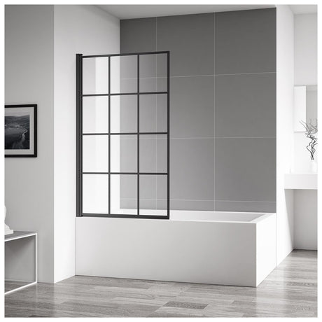 Frontline Aquaglass Velar Clear Glass Bath Screen - Clear - BE2859 - TAP 'N' SHOWER