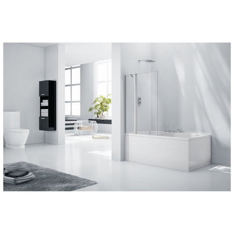 Frontline Aquaglass Square Bath Screen 6mm - Clear - BE511527 - TAP 'N' SHOWER