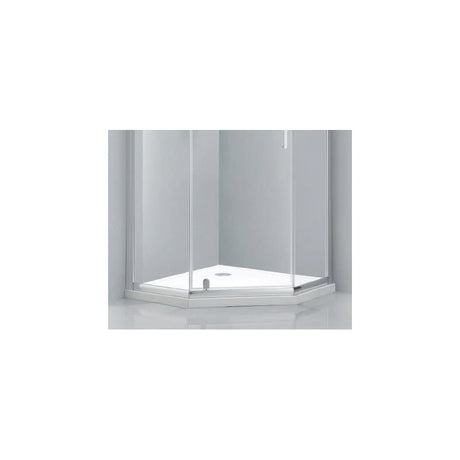 Frontline Aquaglass Purity 900mm Pentagonal Shower Tray - Chrome - BE611239 - DT - TAP 'N' SHOWER
