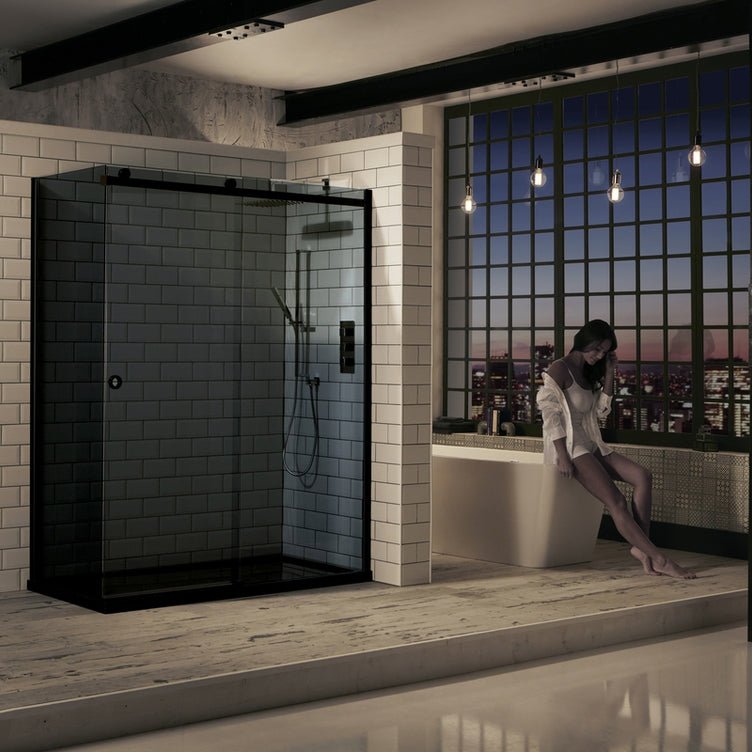 Frontline Aquaglass Sphere 800mm Side Panel - Tinted Glass - BEND9821 - 80BT - TAP 'N' SHOWER