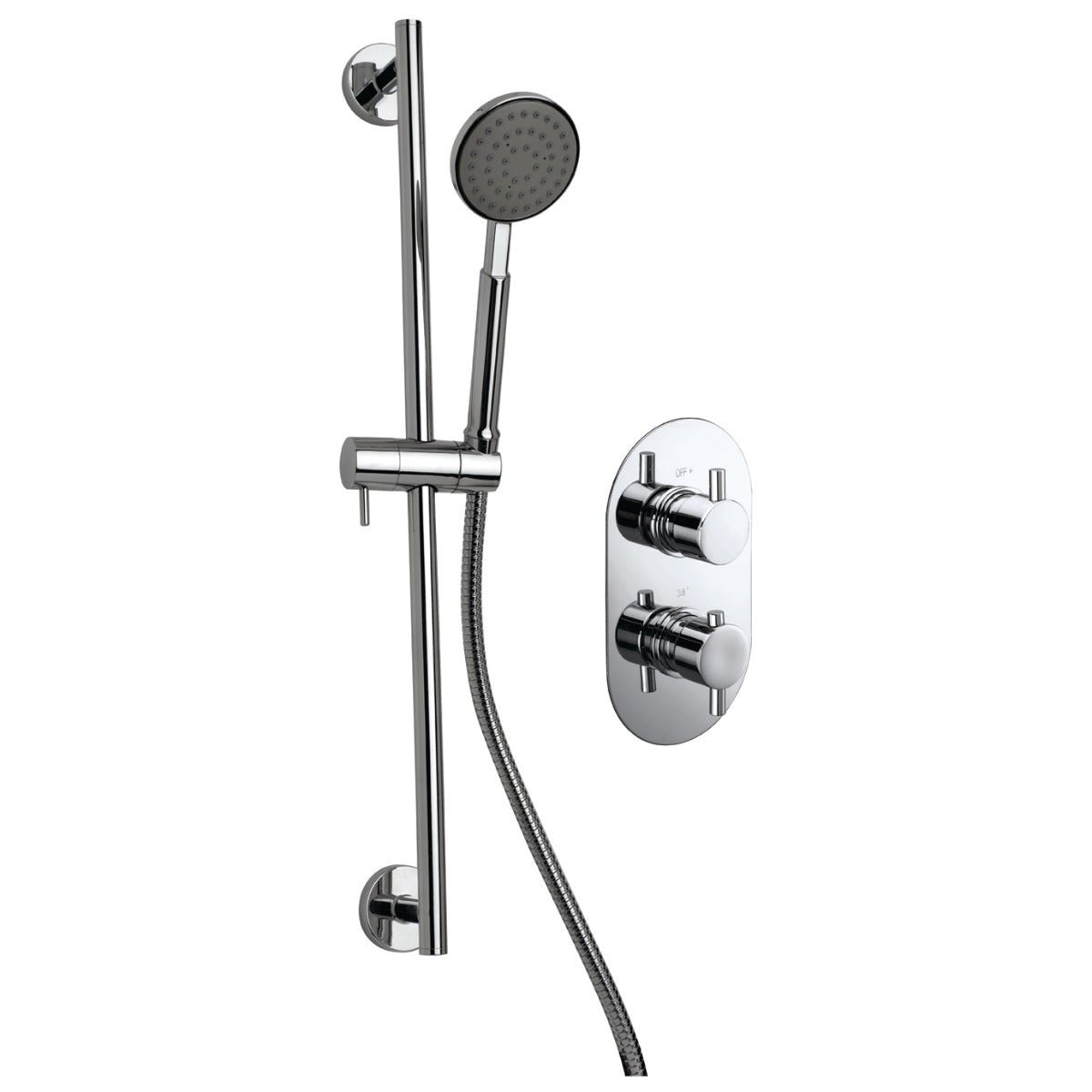 Frontline Aquaflow Ballini Shower Pack 1 - Chrome - BIQBSP3 - TAP 'N' SHOWER