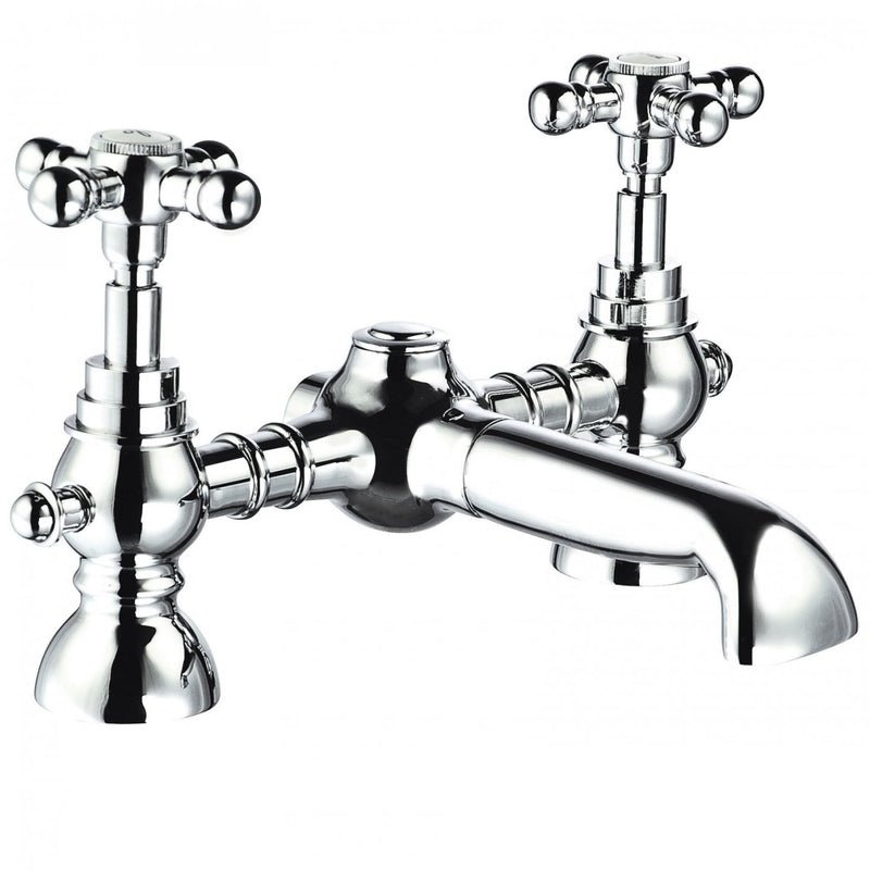Frontline Aquaflow Edwardian Bath Filler - Chrome - BIQED02 - TAP 'N' SHOWER