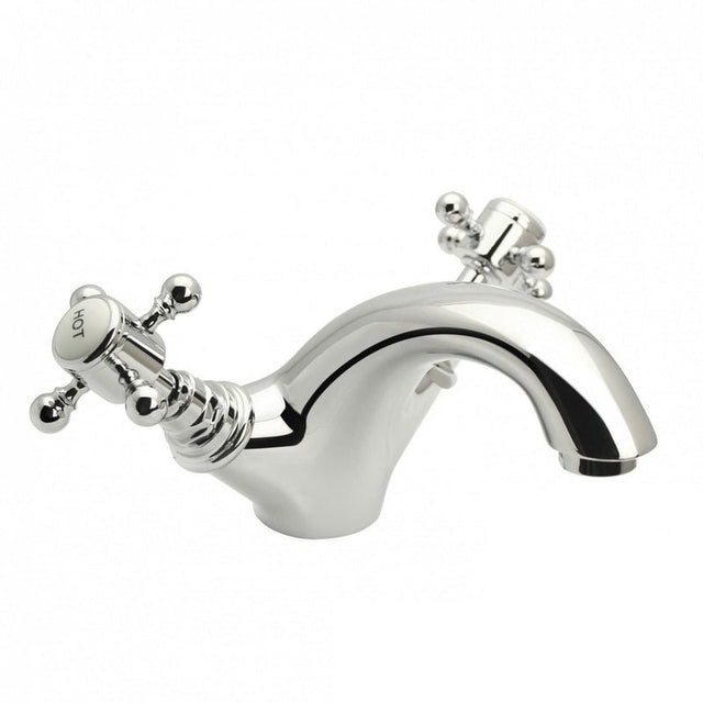 Frontline Aquaflow Edwardian Mono Basin Mixer with Click Clack Waste - Chrome - BIQED03 - TAP 'N' SHOWER