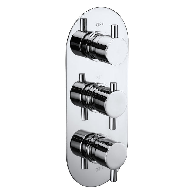 Frontline Aquaflow Italia Evoke Triple Concealed 2 - Way Shower Valve - Chrome - BIQEVTC01 - TAP 'N' SHOWER