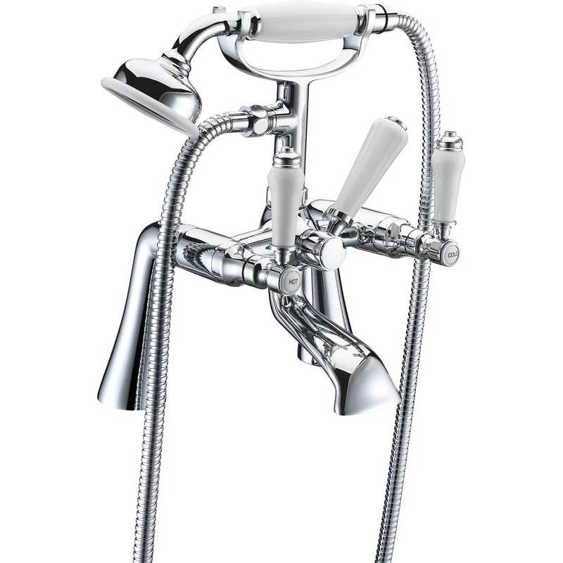 Frontline Aquaflow Holborn Lever Bath Shower Mixer - Chrome - BIQHL01 - TAP 'N' SHOWER