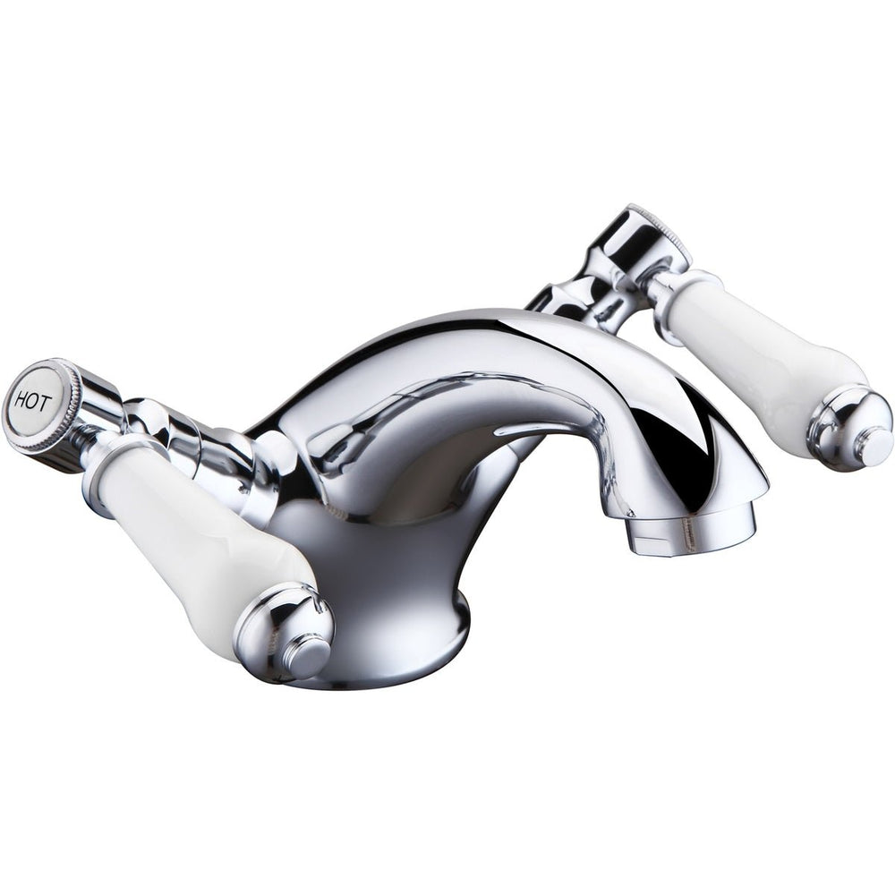 Frontline Aquaflow Holborn Lever Mono Basin Mixer with Click - Clack Waste - Chrome - BIQHL03 - TAP 'N' SHOWER