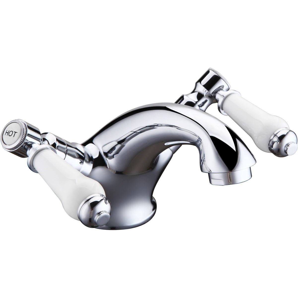 Frontline Aquaflow Holborn Lever Mono Basin Mixer with Click - Clack Waste - Chrome - BIQHL03 - TAP 'N' SHOWER