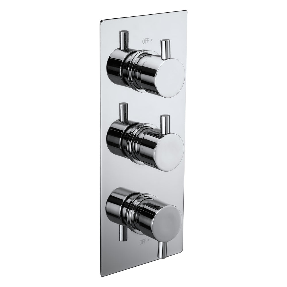 Frontline Aquaflow Italia Pure Triple Concealed Shower Valve - Chrome - BIQPTC01 - TAP 'N' SHOWER