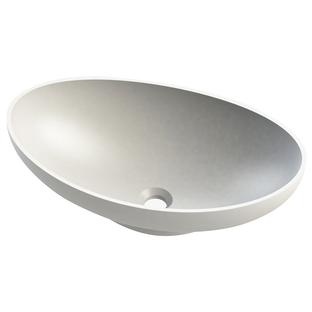 Frontline Aquanatural Queen Oval Stone Solid Surface Basin - BIQQB - TAP 'N' SHOWER