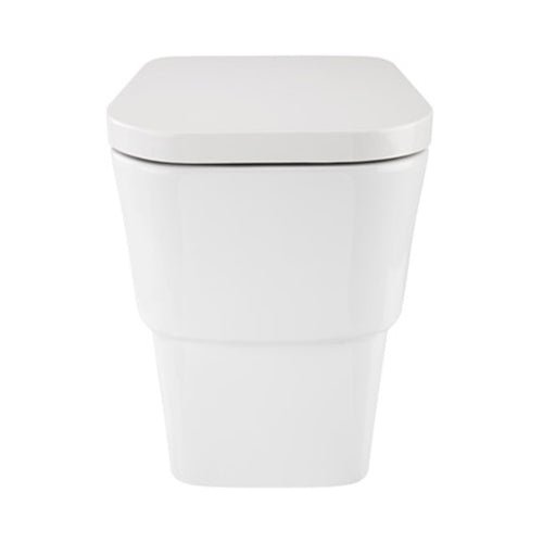 Frontline Aquaceramica Italia Cubix Back To Wall Pan - Gloss White - BIQR3BTWPAN - TAP 'N' SHOWER