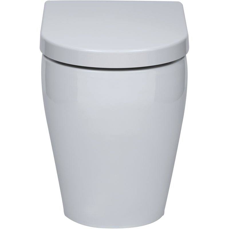 Frontline Aquaceramica Italia Emme Back To Wall Pan - Gloss White - BIQR5BTWPAN - TAP 'N' SHOWER