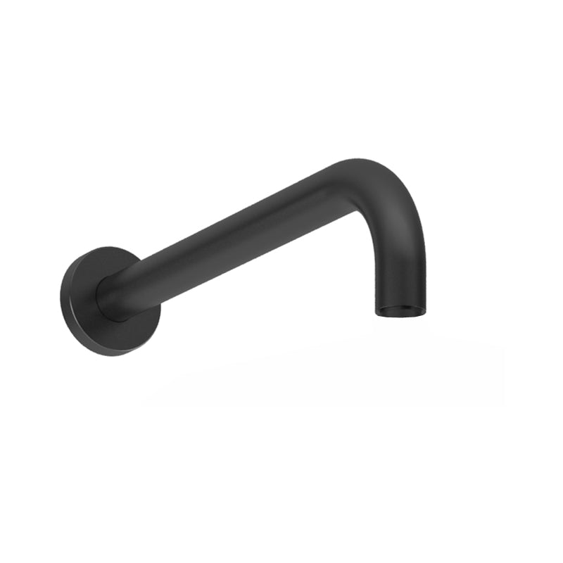 Frontline Aquaflow Curved Shower Arm 400mm - Matt Black - FMART6660B - TAP 'N' SHOWER